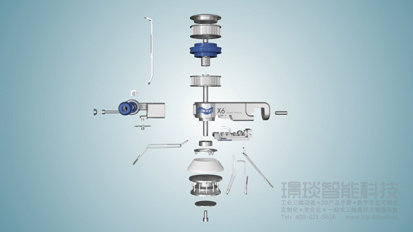 送纱器结构展示三维动画视频制作